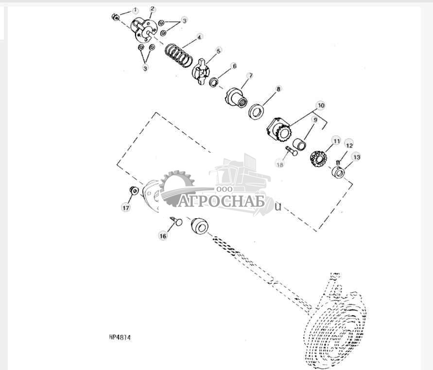 FRONT SHAFT SLIP CLUTCH (SIDEHILL) (R.H. SIDE) 